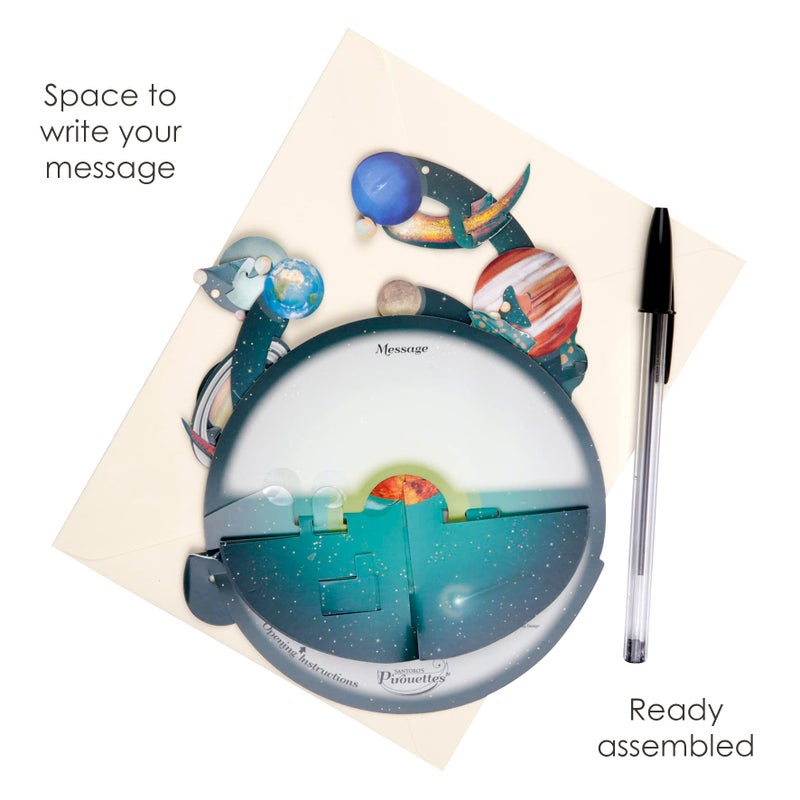 SANTORO Pirouette, 3D Pop Up Greeting Card - Solar System - For Kids, For Him, For Her | Space Card For Birthday - Image 4